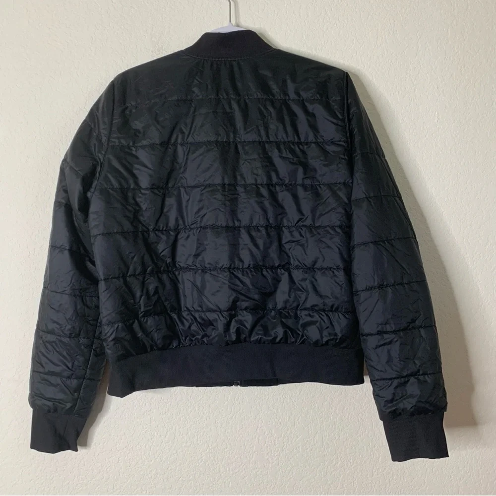 Lululemon womens black non stop reversible bomber jacket 12
